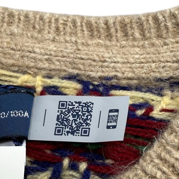Polo Ralph Lauren Fair Isle Jacquard Wool Alpaca Holiday Sweater Sportsman L - Picture 6 of 13